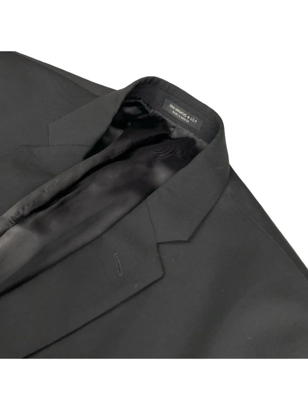 John Varvatos Men's Delancy 100% Wool 2-Button Blazer Black • 42L US